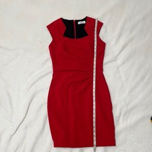 Red bodycon semi formal dress